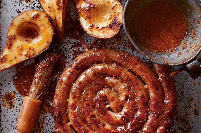 Catherine Wheel Sausage Recipe with Celeriac Mash