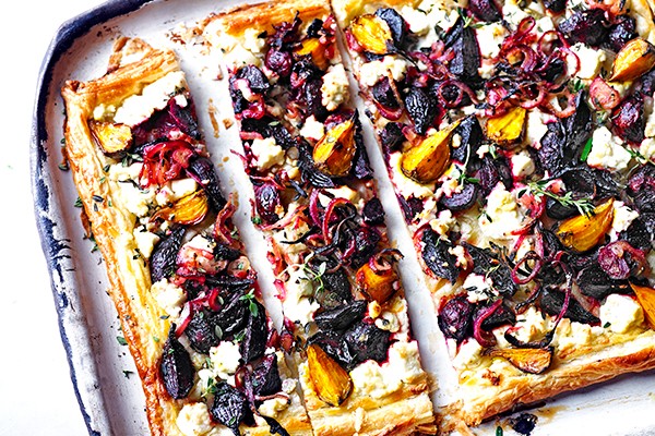 Beetroot Tart Recipe With Feta and Thyme