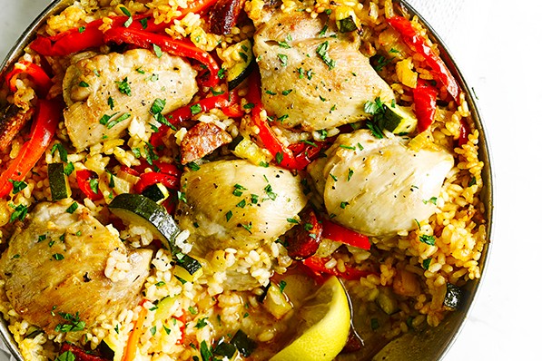 One-pot Spanish rice with chicken and chorizo