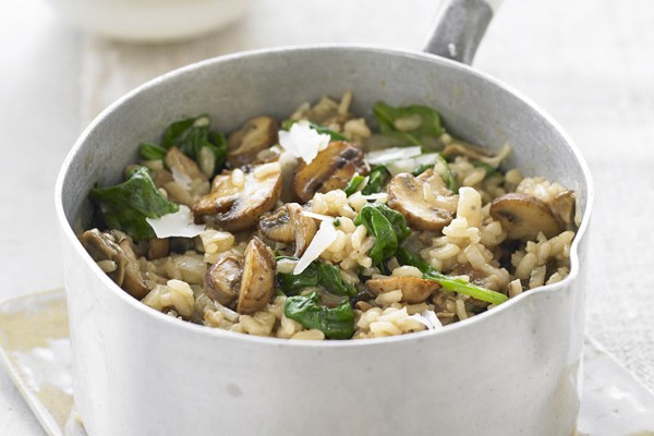 Porcini Mushroom Risotto Recipe with Spinach