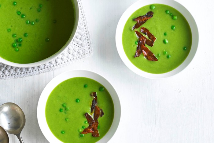 pea and coriander soup