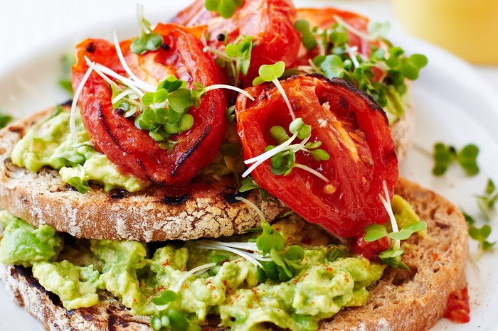 Avocado Toast Recipe with Roasted Tomatoes