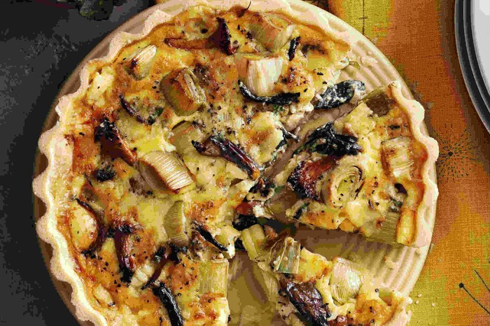 Wild Mushroom Tart Recipe With Leek and Stichelton