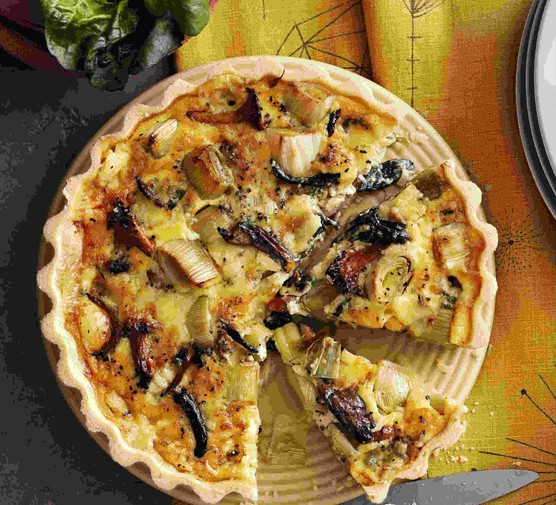 Wild Mushroom Tart Recipe With Leek and Stichelton