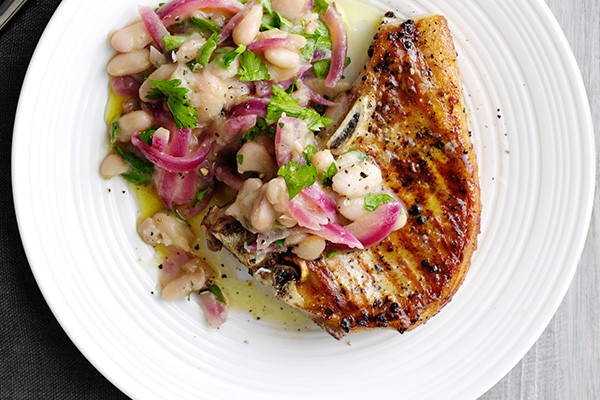 Pork Chops Recipe With Agrodolce Sauce and White Beans