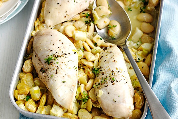 One Pot Chicken Recipe with Leeks and Butterbeans One Pot Chicken Recipe with Leeks and butter beans