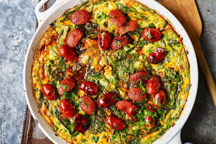 Spring Frittata Recipe with Chorizo