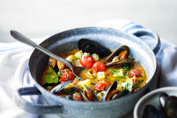 Mussel Chowder Recipe with Tomatoes