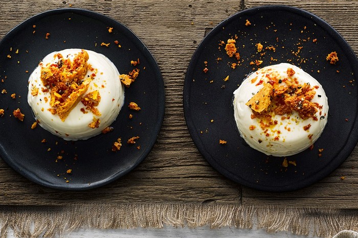 Buttermilk and sage panna cotta Buttermilk and sage panna cotta