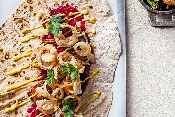 BBQ Paneer Recipe with Crispy Shallots, Beetroot and Coconut