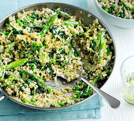 Risotto Recipe With Freekeh and Spring Greens