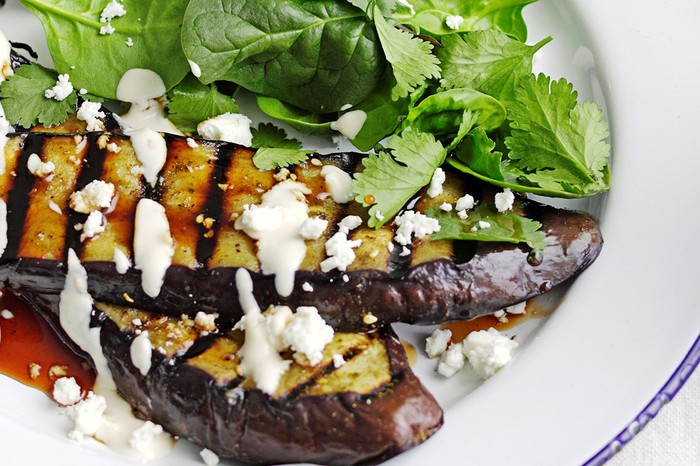 Za’atar aubergine steaks