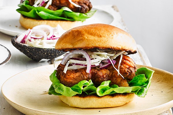 Buttermilk Chicken Rolls With Simple Slaw