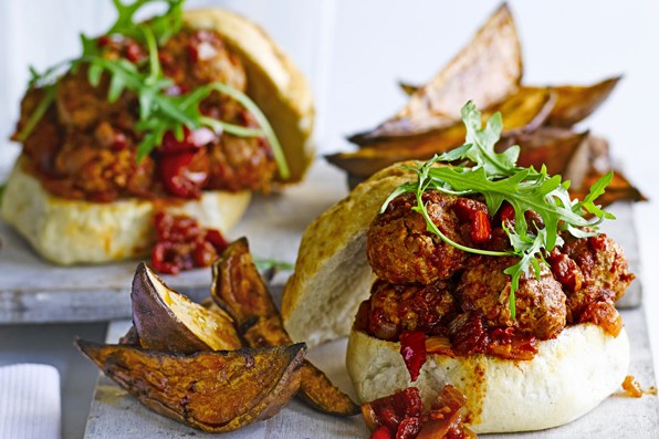 Turkey Meatball Sub Recipe With Wedges