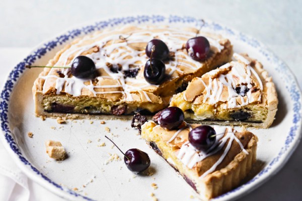 Cherry Blondie Tart Recipe