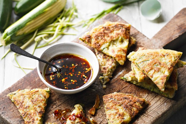 Courgette Pancakes Recipe With Dipping Sauce