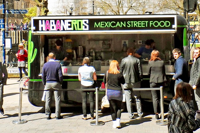 Habaneros Mexican Street Food stall in a park