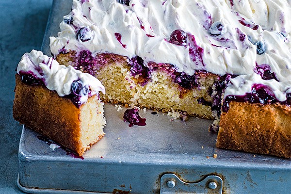 Lemon and Blueberry Poke Cake Recipe