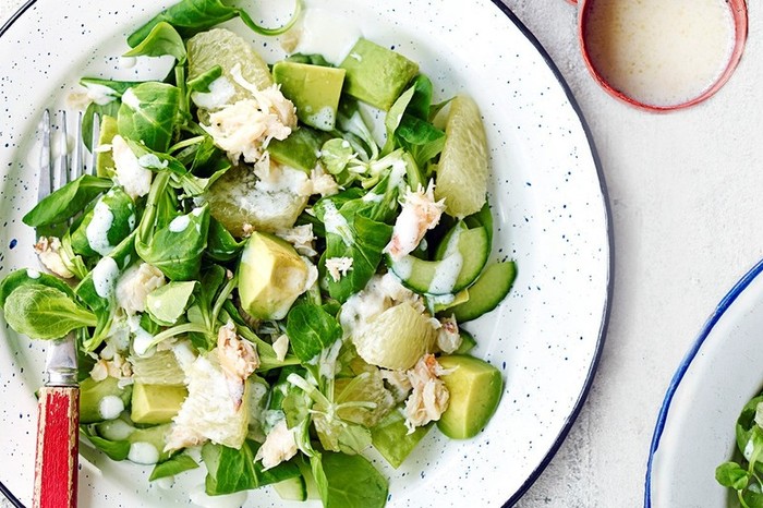 crab cucumber grapefruit salad