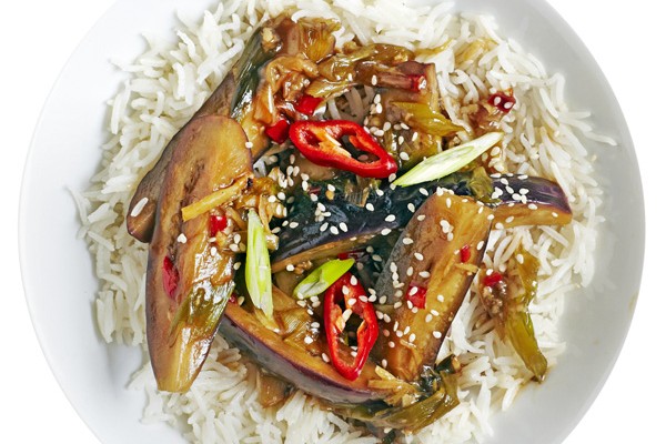 Aubergine Stir Fry With Sesame