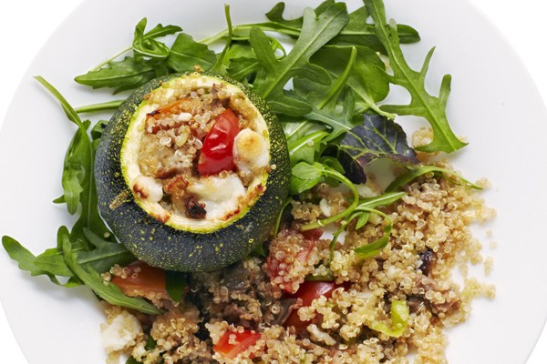 Stuffed Courgette Recipe with Mushrooms