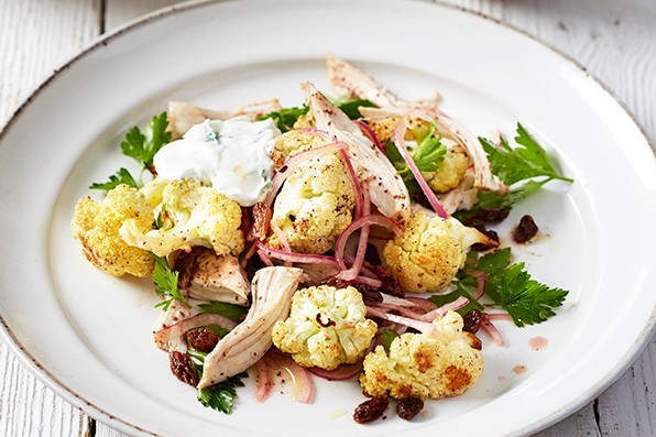 Sumac Roast Cauliflower Recipe with Sumac And Easy Chicken Salad