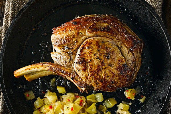 Cider Cured Pork Chop Recipe With Apple Relish