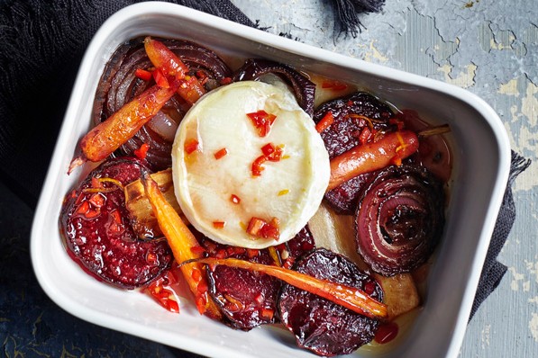 Roasted Root Vegetables With Goat's Cheese Recipe