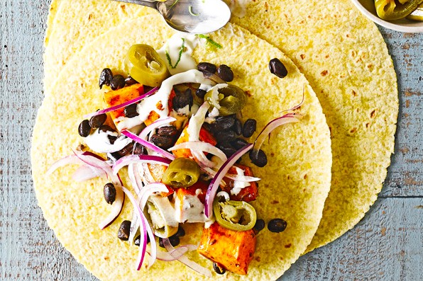 Roasted Butternut Squash Tacos Recipe with Black Beans