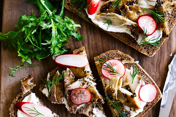 Smoked Mackerel Open Sandwich Recipe On Rye Bread