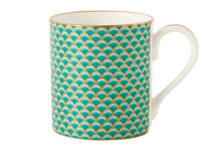 Fortnum and Mason green coffee mug