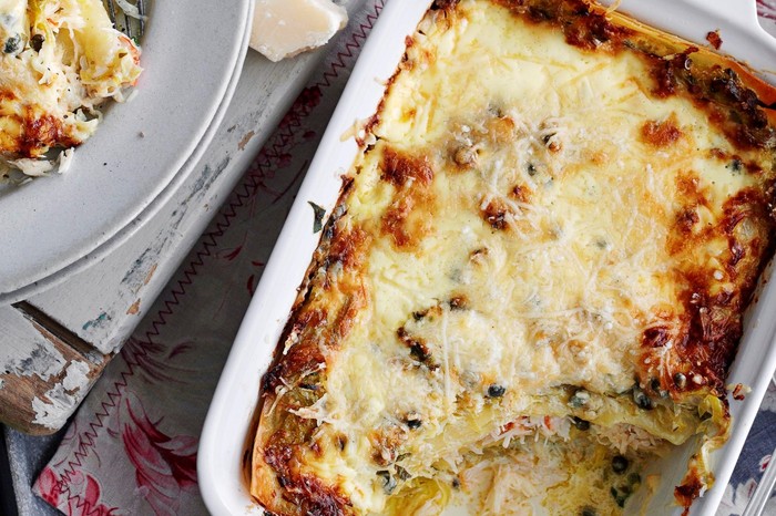 Leek and Crab Lasagne Recipe