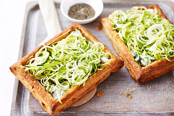 Spiralized Zucchini Tart Recipe With Ricotta and Tarragon