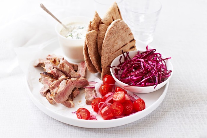 Greek lamb pittas