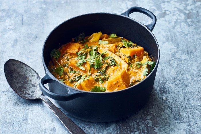 West African stew with sweet potato & greens