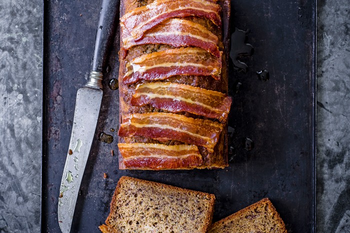 Banana Bread Recipe with Candied Bacon