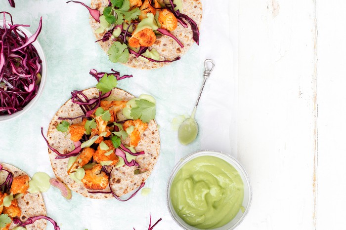 Vegan Buffalo Cauliflower Tacos Vegan Buffalo Cauliflower Tacos