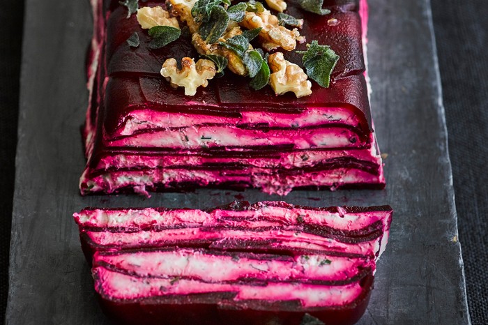 Vegetable Terrine With Beetroot And Goat's Cheese