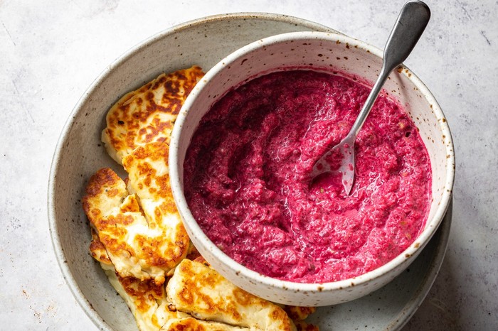 Beetroot, Lime and Yogurt Dip