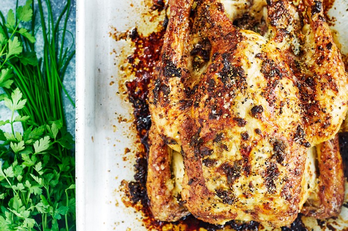 Homemade Boursin roast chicken