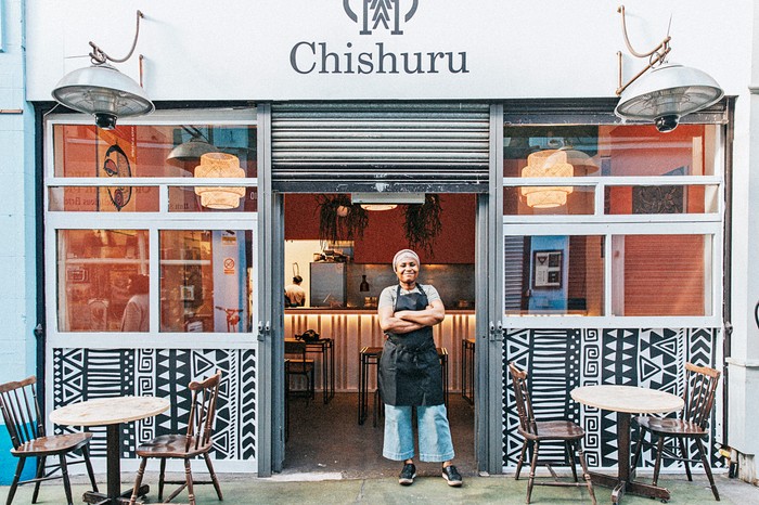 Chishhuru in Brixton Village Adjoké ‘Joké’ Bakare standing outside Chishuru's shopfront