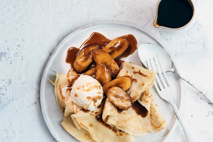 Banana Crêpe Recipe with Butterscotch