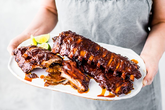 Caramelised Pork Ribs with Peanut Butter