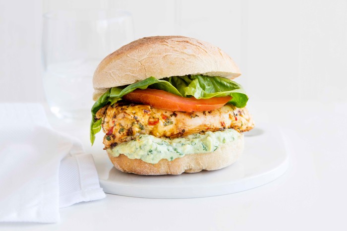 Chicken Sandwich Recipe with Greek Yogurt Guacamole