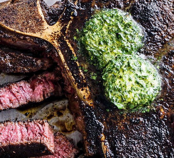 coffee-rubbed steak with lemon coriander butter coffee-rubbed steak with lemon coriander butter