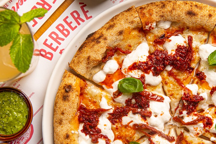 Berbere Pizza's Burrata & ‘Nduja pizza