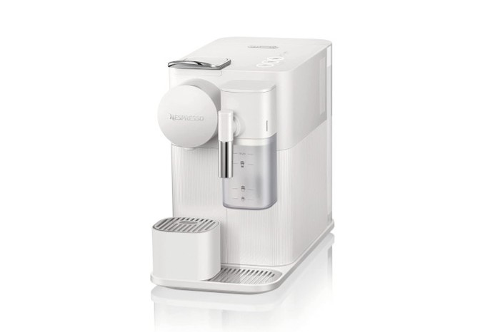 De'Longhi Lattissima One coffe pod machine against a white background