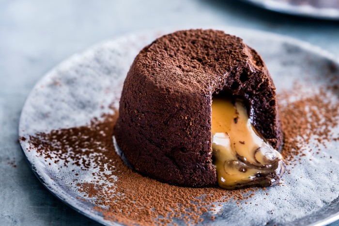 Salted caramel chocolate pudding