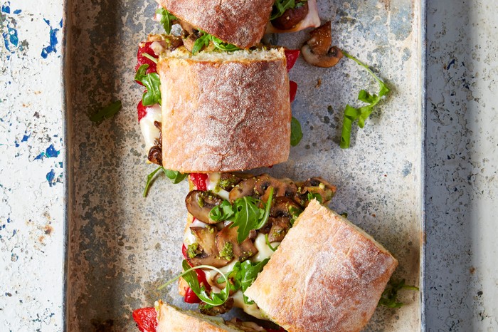 Garlic mushroom ciabatta