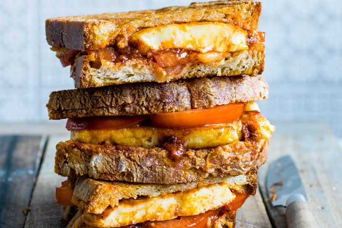 Halloumi Toastie Recipe with Harissa and Honey